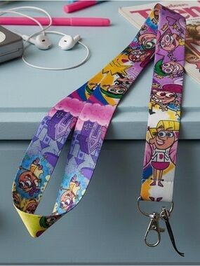 Fairly OddParents Lanyard Nickelodeon 2000s Cartoon Key ID Holder